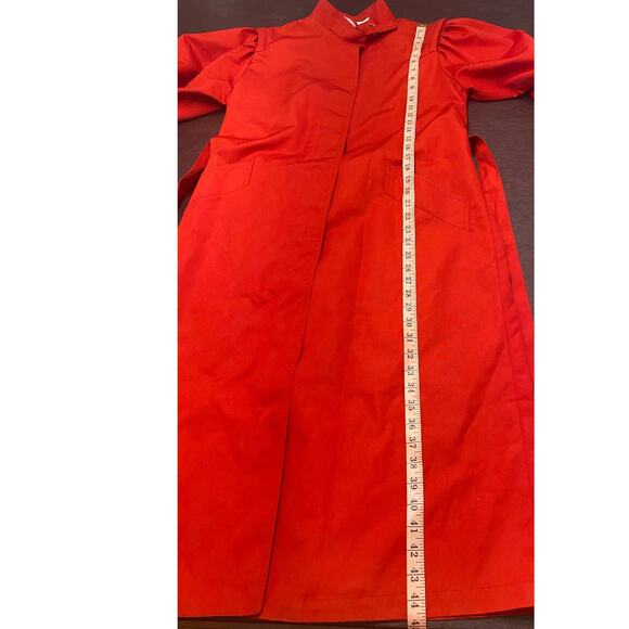 Vintage Misty Harbor Red Trench Coat Womens Size 8 Regular USA ILGWU Union Label - Picture 5 of 15